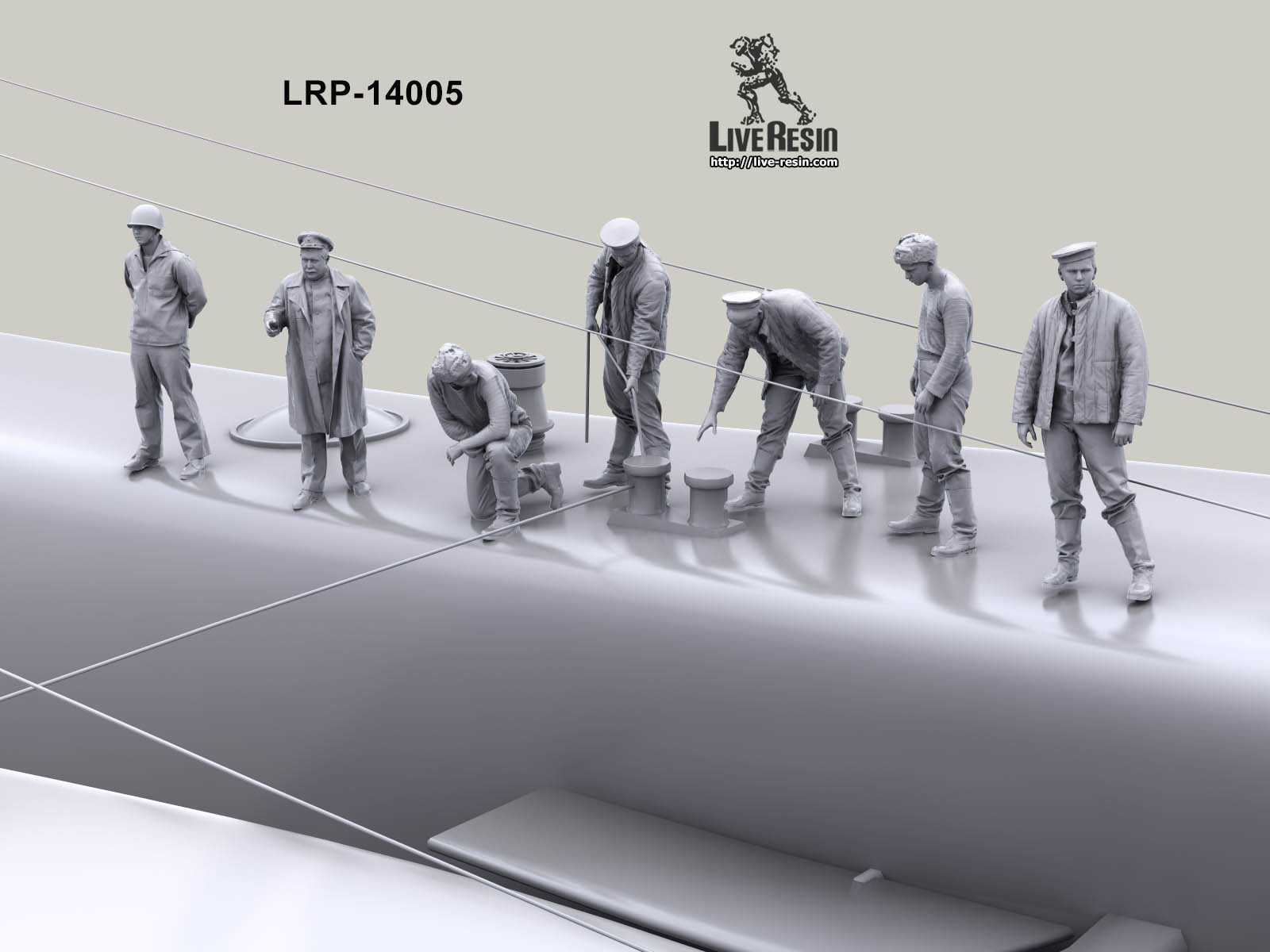 LRP144005 Моряки подводники. Швартовка семь членов экипажа