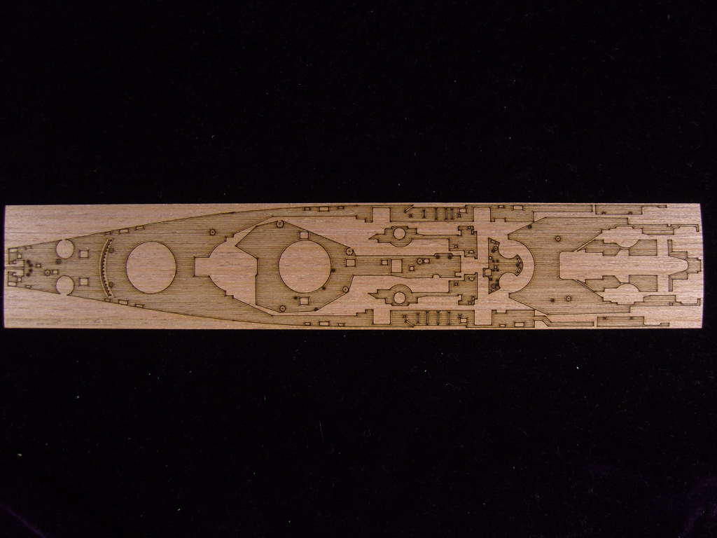 AW20072 Деревянная палуба для US Battleship BB-64 Wisconsin 1991