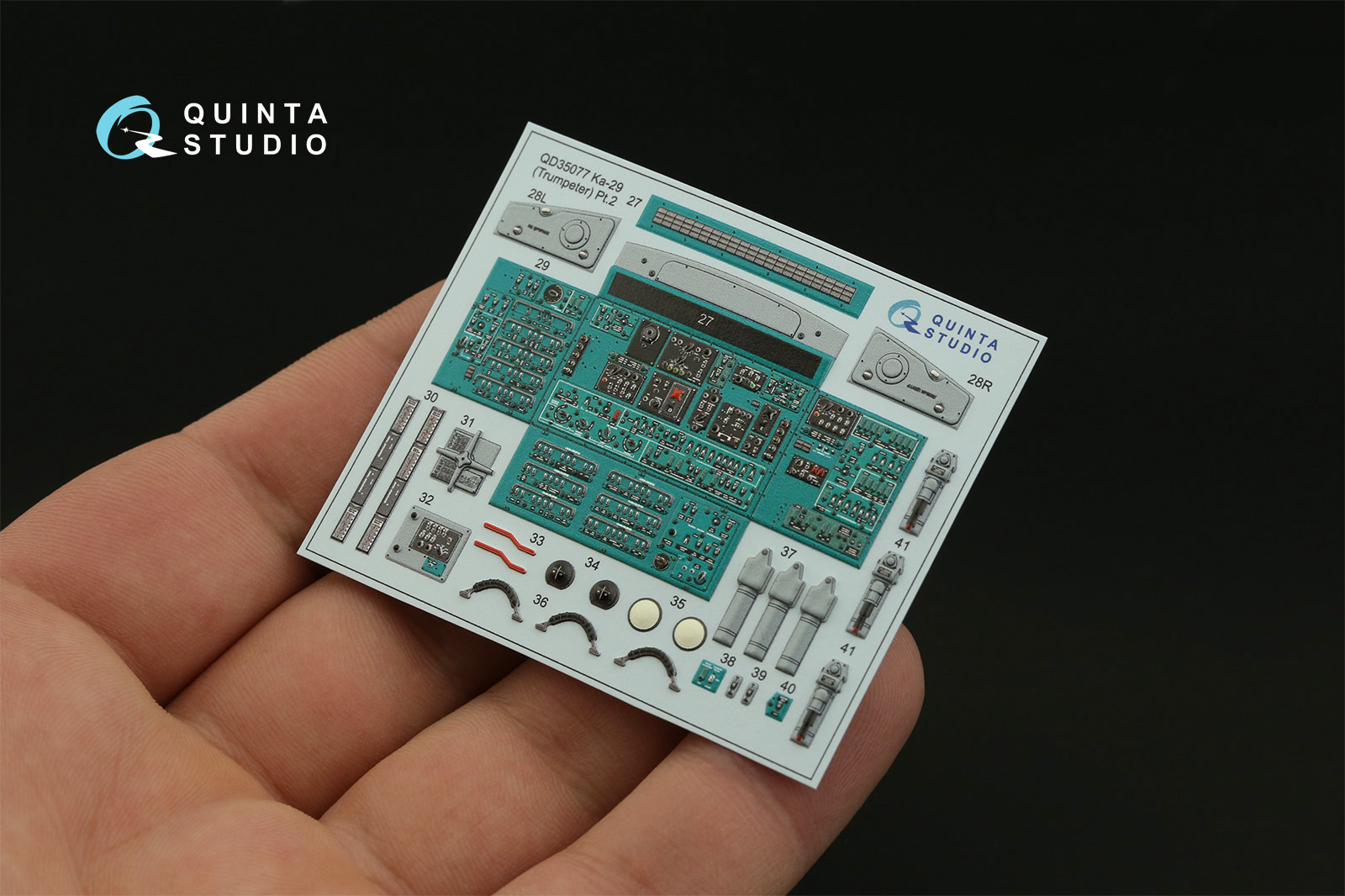 QD35077 3D Декаль интерьера кабины Ка-29 (Trumpeter)