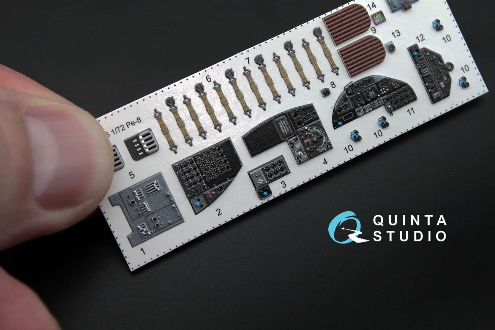 QD72005 3D Декаль интерьера кабины Пе-8/ТБ-7 (для моделей Звезда 7264, 7291)