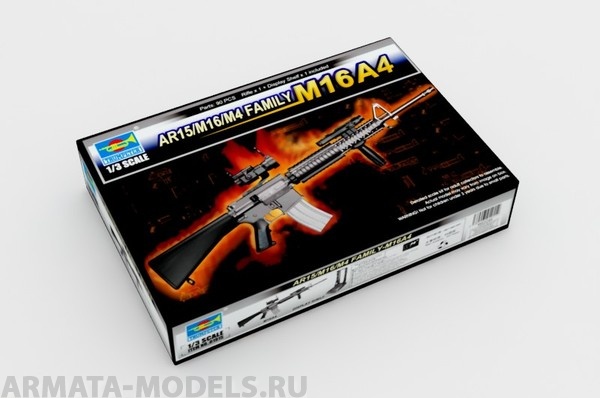 01915P Американская полуавтоматическая винтовка AR15/M16/M4 M16A4 Trumpeter