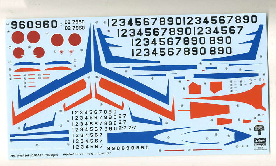 07215HG Самолет FHG 86FHG 40 BLUE IMPULSE Hasegawa