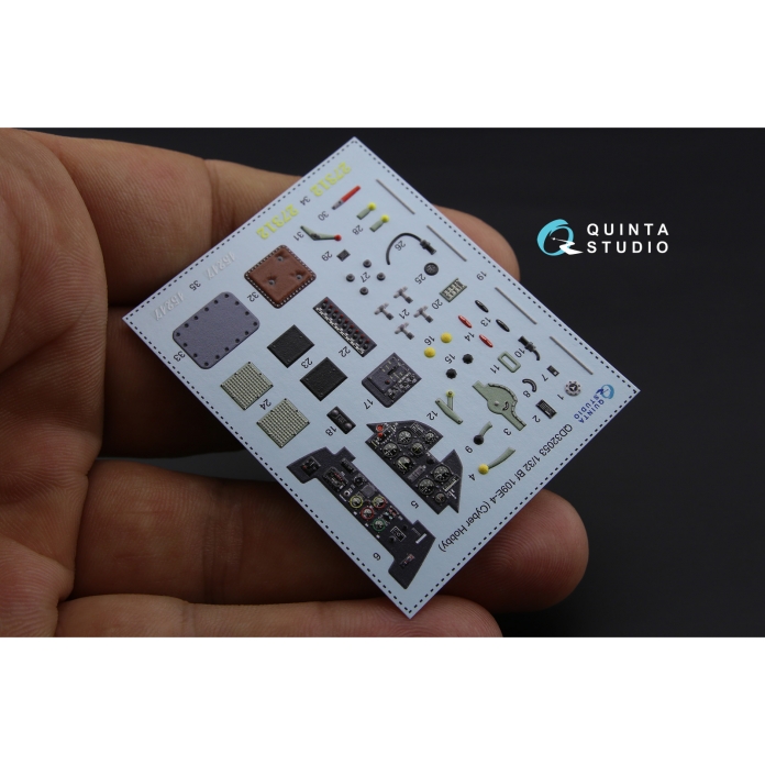 QD32053 3D Декаль интерьера кабины Bf 109E-4 (для модели Cyber-hobby/Dragon)