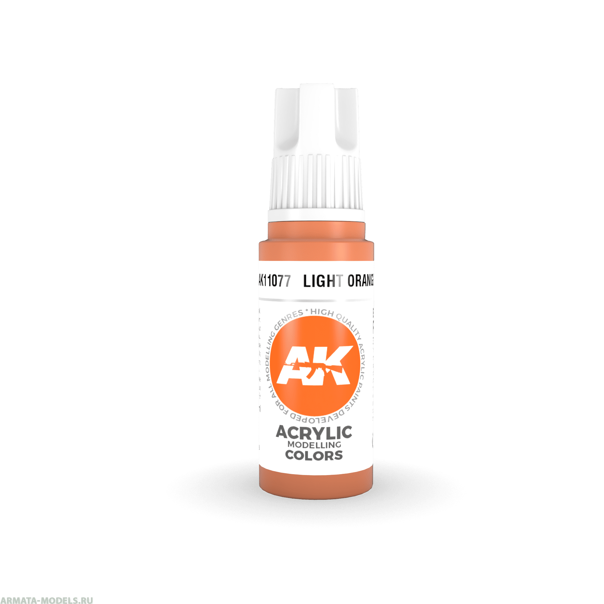 AK11077 Краска акриловая Light Orange 17ml
