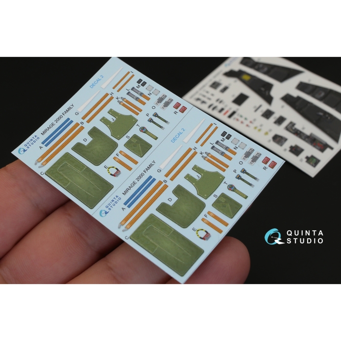 QD32014 1/32 3D Декаль интерьера кабины Mirage 2000B-5 (2000-5BGM Mk2) (для модели Kitty Hawk) Quinta Studio