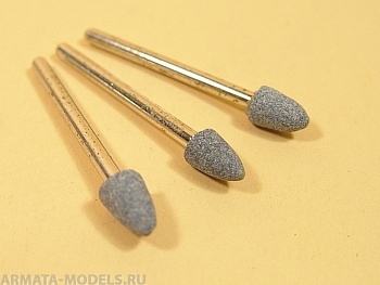 2367 Насадка шлифовальная, карбидкремния, пуля,  8 х 15 мм, 3 шт./уп., блистер