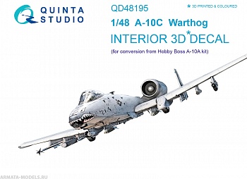 QD48195 3D Декаль интерьера кабины A-10C (for conversion from Hobby Boss kit)