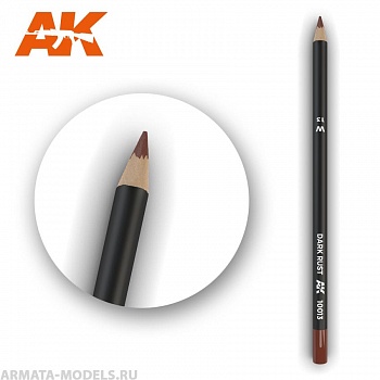 AK10013 Карандаш для везеринга Watercolor Pencil Dark Rust (Box - 5 units)