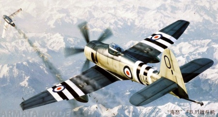 01631 Самолет  Си Фьюри FB.11 Trumpeter