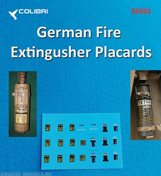 35041CD German Fire Extingusher Placards
