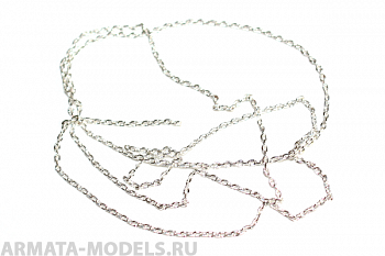 AH6016 Цепь плетеная якорная - звено 1,5х1,0 мм (сталь), длина 50 см